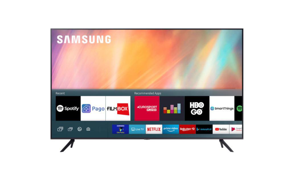 Televizor, Samsung, SM, UE50AU7172UXXH, 2021, 125CM, LED, Smart TV, 4K ,Gri inchis, Plat, Tizen, Mirroring iOS, Android, Crystal Processor 4K,HDR10+/HLG, 50Hz, DVB-T2/CS2, 2, 20 W, Subwoofer integrat: Nu, Wi-Fi,Bluetooth, 1 x RJ-45, 1 x S/PDIF, CI+ slot, 4 x HDMI, 1 x USB, 200 x200, Cablu de