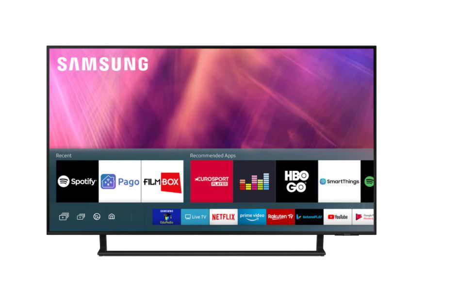 Televizor, Samsung, SM, UE50AU9072UXXH, 2021, 125CM, LED, Smart TV, 4K ,Negru, Plat, Tizen, Mirroring iOS, Android, Crystal Processor 4K,HDR10+/HLG, 50 Hz, DVB-T2CS2, 2, 20 W, Subwoofer integrat: Nu, Wi-Fi,Bluetooth, 1 x RJ-45, 1 x S/PDIF, CI+ slot, 3 x HDMI, 2 x USB, 1 x RF,200 x 200, Cablu de