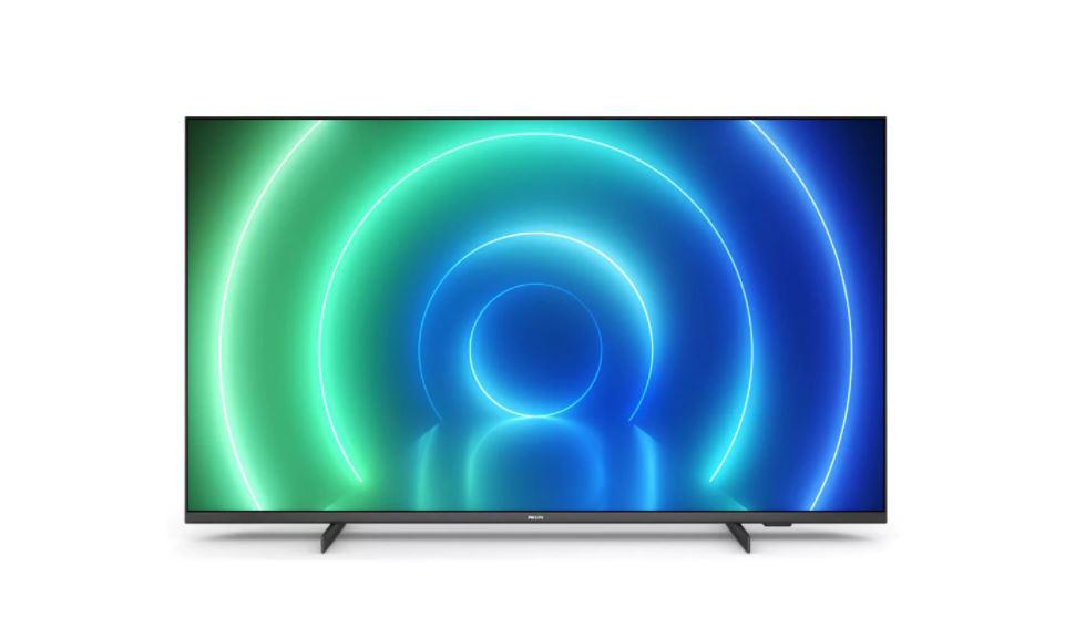 Smart TV Philips 55PUS7506/12 (Model 2022) 55"(139CM), LED 4K, Black, Flat, Saphi, Mirroring iOS/Android, P5 Perfect Picture Engine (Dual Core), HDR10+/HLG/Dolby Vision, 60 Hz, DVB-T/T2/T2-HD/C/S/S2, 20 W, Wi- Fi, 1xJack 3.5 mm, 2xUSB, 1xRJ-45, CI+ slot, 4xHDMI, 1xDigital Optical Out, VESA 100x200