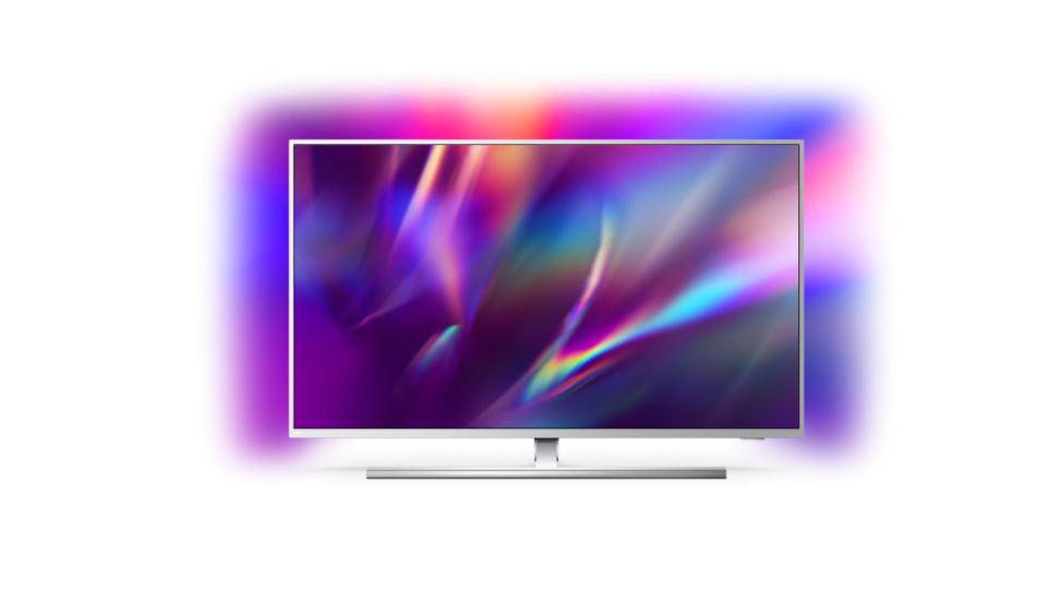 Televizor, Philips, Ambilight, 58PUS8545/12, 2020, 146CM, LED, Smart TV, 4K, Argintiu, Plat, Android, Mirroring Android, Quad core, HDR10+/HLG, 50 Hz, DVB-T/T2/T2-HD/C/S/S2, 2, 20 W, Subwoofer integrat: Nu, Wi-Fi, Bluetooth, 1 x RJ-45, 1 x S/PDIF, CI+ slot, 4 x HDMI, 2 x USB, 1 x Jack 3.5 mm, 1 x