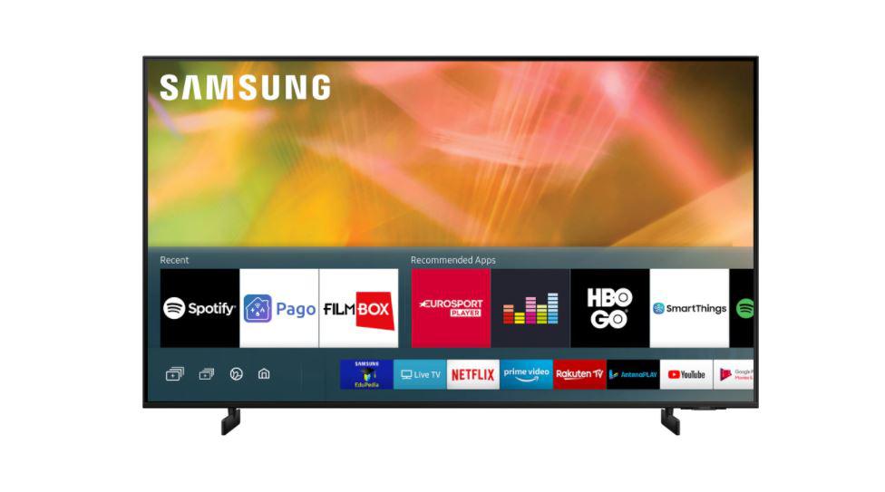 Televizor, Samsung, SM, UE60AU8072UXXH, 2021, 152CM, LED, Smart TV, 4K ,Negru, Plat, Tizen, Mirroring iOS, Android, Crystal Processor 4K,HDR10+/HLG, 50Hz, DVB-T2/CS2, 2, 20 W, Subwoofer integrat: Nu, Wi-Fi,Bluetooth, 1 x RJ-45, 1 x S/PDIF, CI+ slot, 3 x HDMI, 2 x USB, 400 x300, Telecomanda, Manual