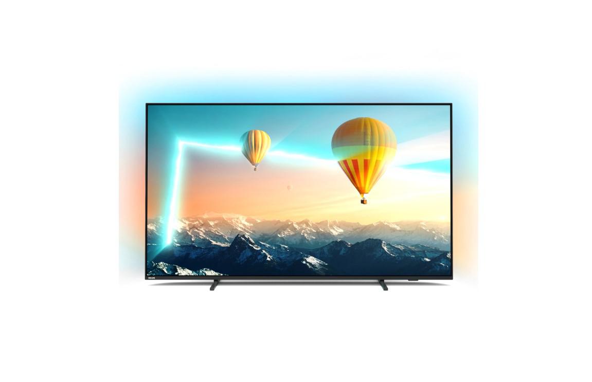 Smart TV Philips Ambilight 65PUS8007/12 (Model 2022) 65"(164CM), LED 4K, Negru, Plat, Android TV, Mirroring iOS/Android, Pixel Precise Ultra HD, HDR10+/HLG, 60 Hz, DVB-T/T2/T2-HD/C/S/S2, 20 W, Wi-Fi Bluetooth, 1xJack 3.5 mm, 2xUSB 3.0, 1xRJ-45, CI+ slot, 4xHDMI 2.0, 1xDigital Optical Out, VESA