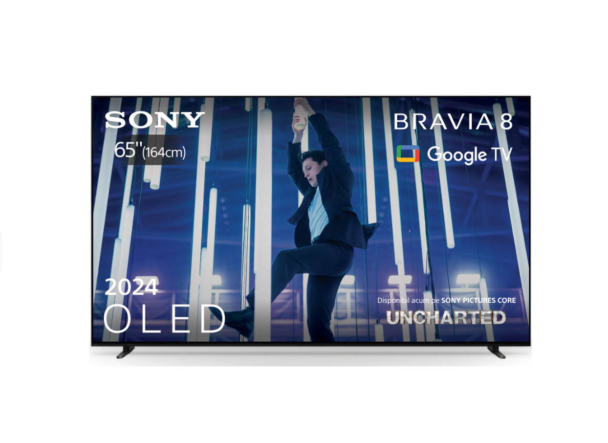 Televizor Sony BRAVIA 8 OLED 65XR80, 164 cm, Smart Google TV, 4K Ultra HD, 100 Hz, Clasa E (Model 2024)