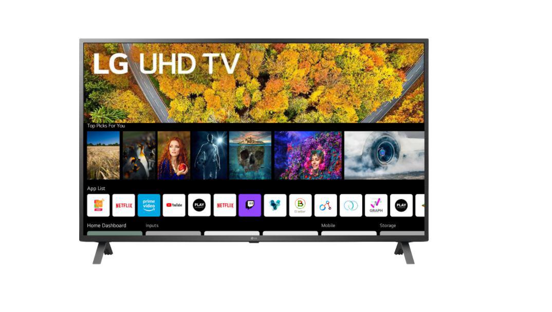 Televizor, LG 75UP75003LC, 2021, 189CM, LED, Smart TV, 4K, Negru, Plat ,webOS, Mirroring Android, α5 AI Processor 4K, HDR 10 HLG, 60 Hz, DVB-C,DVB-S, DVB-S2, DVB-T, DVB-T2, 2, 20 W, Subwoofer integrat: Nu, Wi-Fi,Bluetooth, 1 x S/PDIF, CI+ slot, 2 x HDMI, 1 x USB T elecomanda, Baterii,Cablu de