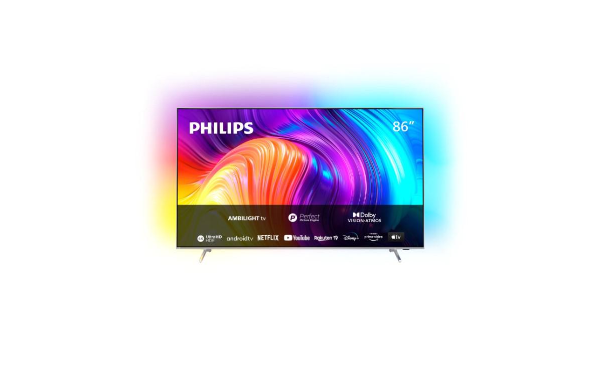 Smart TV Philips  86PUS8807/12 (Model 2022) 86"(217CM), LED 4K, , Flat, Android TV, Mirroring iOS/Android, Procesor P5 Perfect Picture, HDR10 +/HLG/Dolby Vision, 120 Hz, DVB-T/T2/T2-HD/C/S/S2, speakers 2x10W, Wi-Fi Bluetooth 5.0, 1x Jack 3.5 mm/2x USB 2.0/1x RJ-45/CI+ slot/4x HDMI 2.1/1x Digital