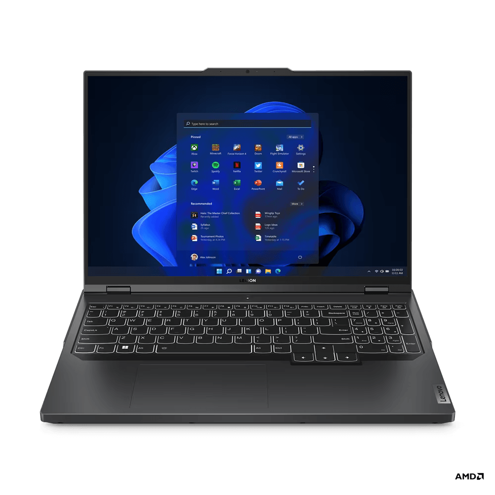 Laptop Gaming Lenovo Legion Pro 5 16ARX8 cu procesor AMD Ryzen™ 7 7745HX pana la 5.1 GHz, 16'', WQXGA, IPS, 240Hz, 16GB, 1TB SSD, NVIDIA® GeForce RTX™ 4070 8GB GDDR6, No OS, Onyx Grey, 3y on-site, Premium Care