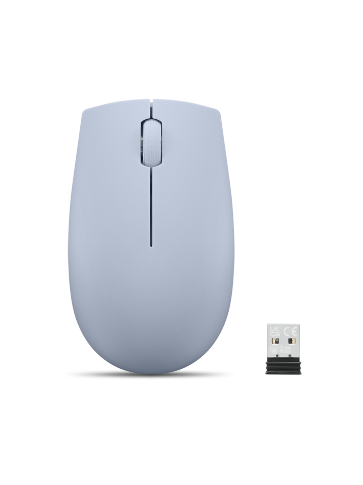 Lenovo 300 Wireless Compact Mouse Frost Blue, Tip: Standard, Rezolutie (dpi): 1000 dpi, Butoane/rotite, 3, Interfata mouse/ Tehnologie: Wireless, Interfata receiver, dongle USB 2.4GHz, Culoare: Albastru, Dimensiune (mm): 97.91 x 57.99 x 32.53 mm, Greutate: 52g, Garantie: 1 an