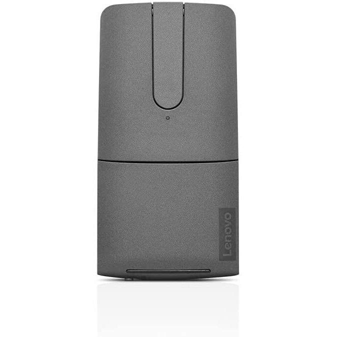 Mouse wireless Lenovo Yoga cu presenter laser, Iron Grey, Rezolutie (dpi) 1600 dpi, Butoane/rotite: 4, Interfata mouse: Bluetooth, Wireless, Tehnologie: Laser fara fir, Senzor Optic, Interfata receiver: USB, Greutate: 60g