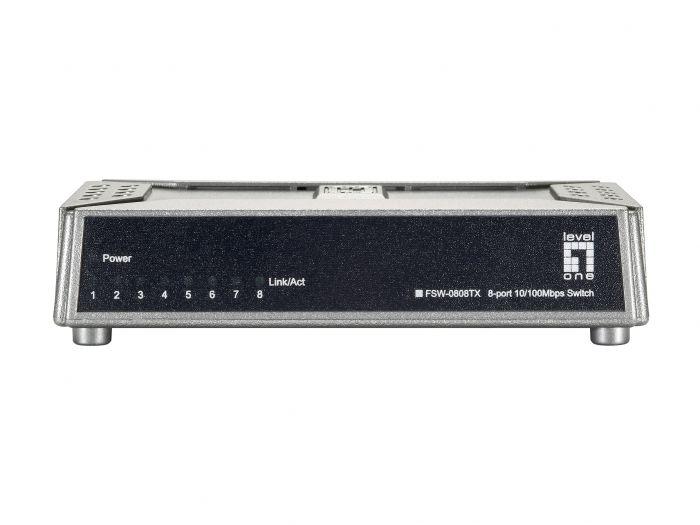 LevelOne FSW-0808TX  8-Port Fast Ethernet Switch, 69 x 30 x 125 mm