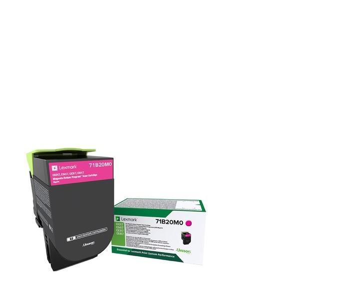 Toner Lexmark 71B20M0, magenta ,return program ,2.3k,CX317DN/417DE, CS317DN/417DN/