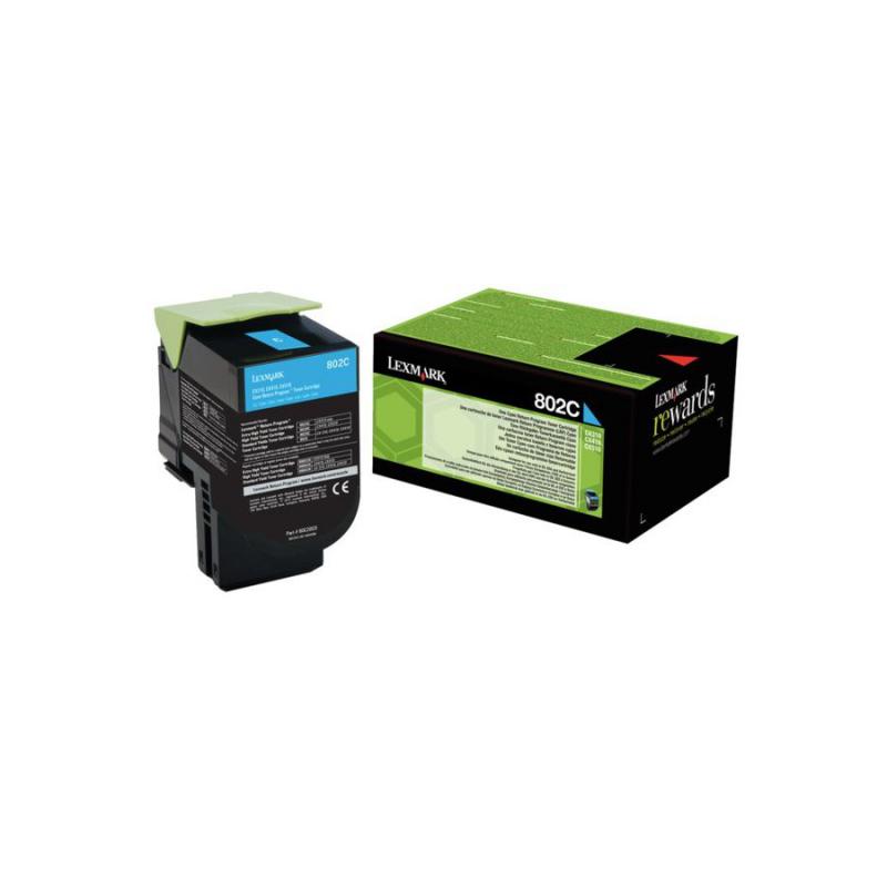 Toner Lexmark 80C20C0, cyan, 1 k, CX310dn , CX310n , CX410de ,CX410de with 3 year Onsite Service , CX410dte , CX410e , CX510de ,CX510de Statoil , CX510dhe , CX510dthe