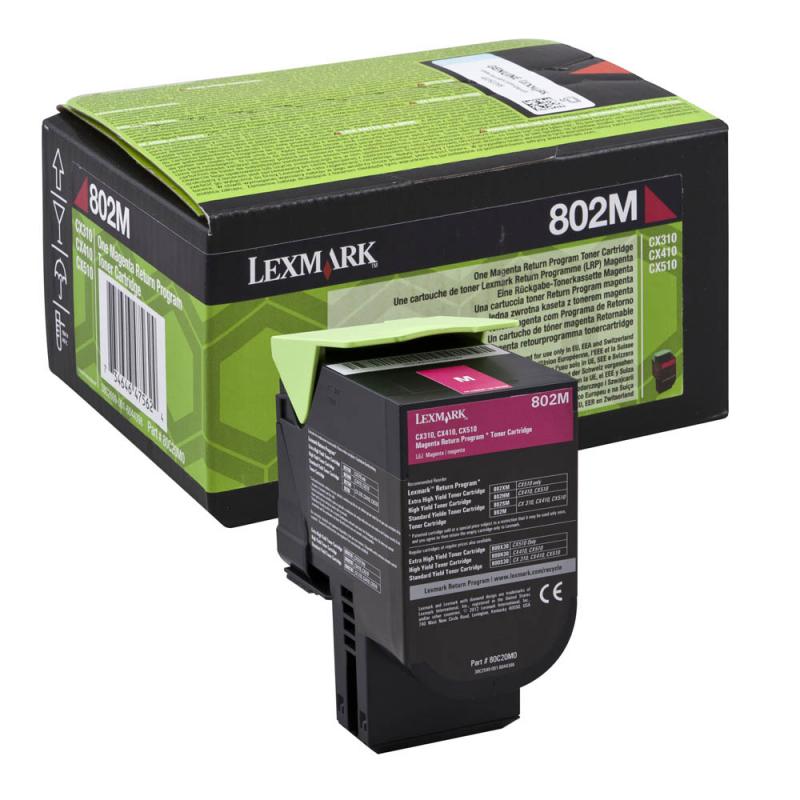 Toner Lexmark 80C20M0, magenta, 1 k, CX310dn , CX310n , CX410de ,CX410de with 3 year Onsite Service , CX410dte , CX410e , CX510de ,CX510de Statoil , CX510dhe , CX510dthe