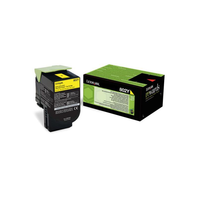 Toner Lexmark 80C20Y0, yellow, 1 k, CX310dn , CX310n , CX410de ,CX410de with 3 year Onsite Service , CX410dte , CX410e , CX510de ,CX510de Statoil , CX510dhe , CX510dthe