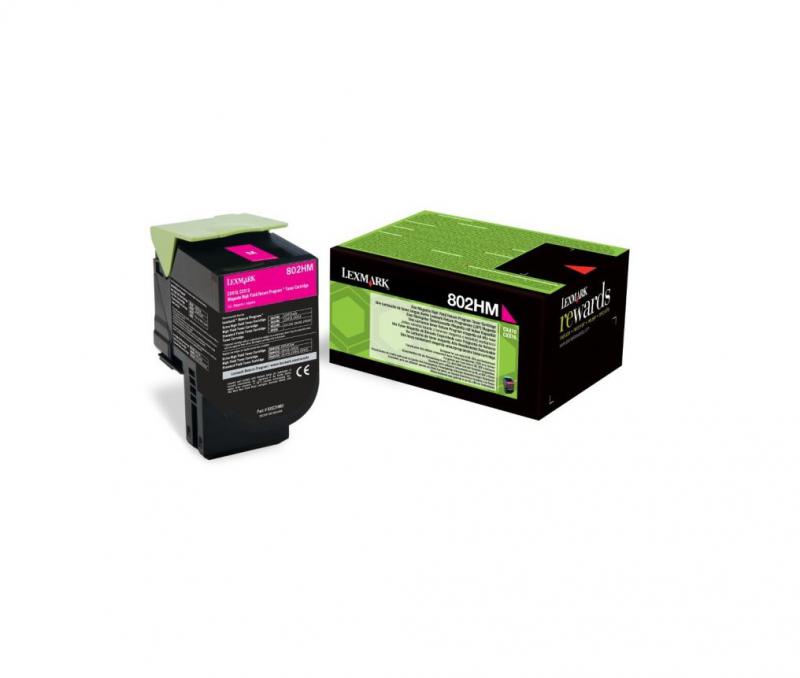 Toner Lexmark 80C2HM0, magenta, 3 k, CX410de , CX410de with 3year Onsite Service , CX410dte , CX410e , CX510de , CX510de Statoil ,CX510dhe , CX510dthe