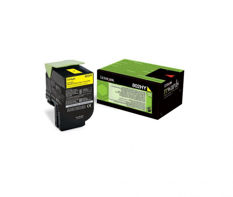 Toner Lexmark 80C2HY0, yellow, 3 k, CX410de , CX410de with 3 yearOnsite Service , CX410dte , CX410e , CX510de , CX510de Statoil ,CX510dhe , CX510dthe