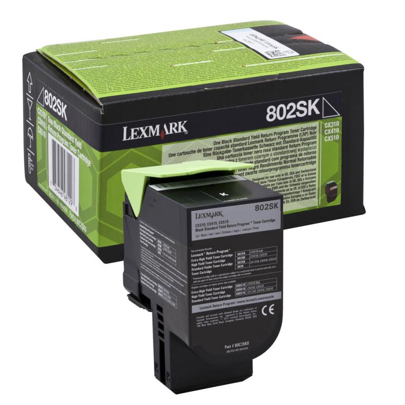 Toner Lexmark 80C2SK0, black, 2.5 k, CX310dn , CX310n , CX410de ,CX410de with 3 year Onsite Service , CX410dte , CX410e , CX510de ,CX510de Statoil , CX510dhe , CX510dthe