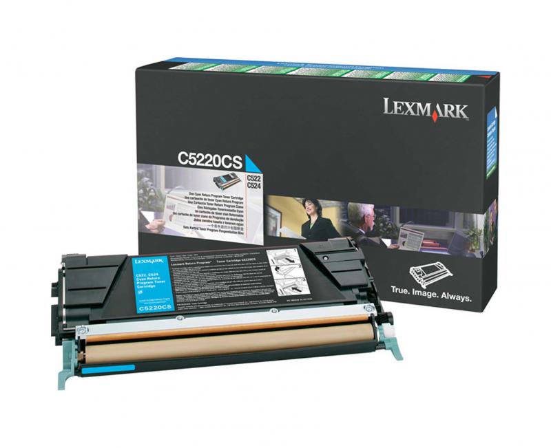 Toner Lexmark C5220CS, cyan, 3 k, C522n , C524 , C524dn , C524dtn, C524n , C530dn , C532dn , C532n , C534dn , C534dtn , C534n