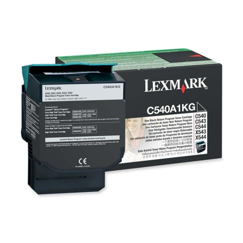 Toner Lexmark C540A1KG, black, 1 k, C540n , C543dn , C544dn ,C544dtn , C544dw , C544n , C546dtn , X543dn , X544dn , X544dtn , X544dw, X544n , X546dtn , X548de , X548de Statoil , X548dte