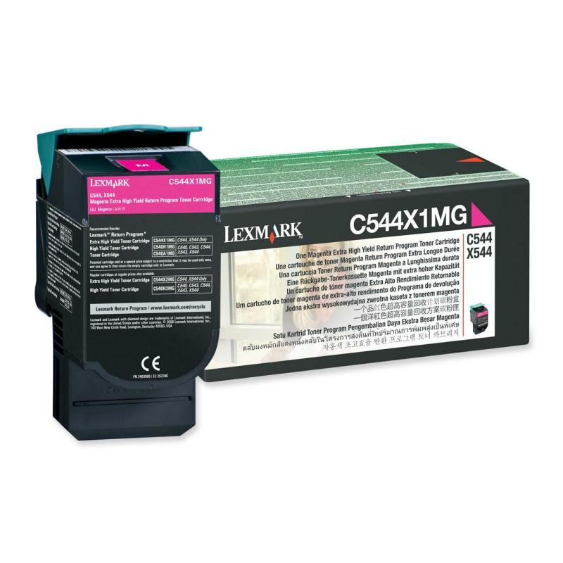 Toner Lexmark C544X1MG, magenta, 4 k, C544dn , C544dtn , C544dw ,C544n , C546dtn , X544dn , X544dtn , X544dw , X544n , X546dtn , X548de ,X548de Statoil , X548dte