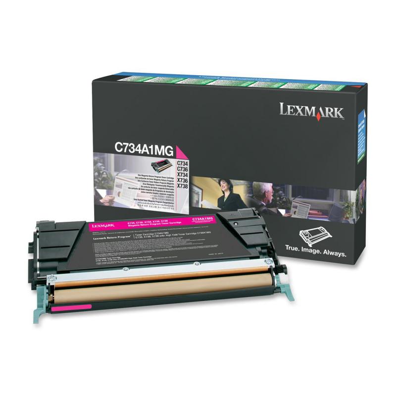 Toner Lexmark C734A1MG, magenta, 6 k, C734dn , C734dtn , C734dw ,C734n , C736dn , C736dtn , C736n , X734de , X736de , X738de , X738dte