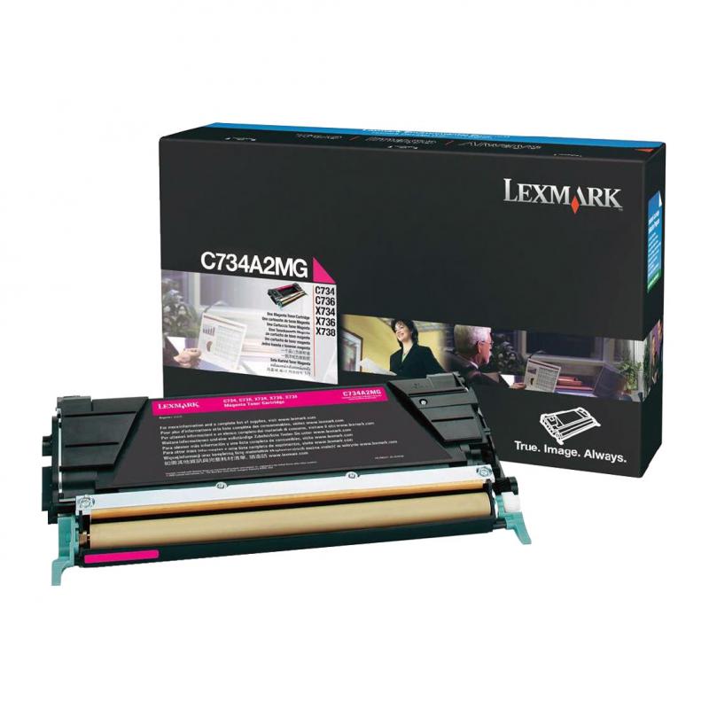 Toner Lexmark C734A2MG, magenta, 6 k, C734dn , C734dtn , C734dw ,C734n , C736dn , C736dtn , C736n , X734de , X736de , X738de , X738dte