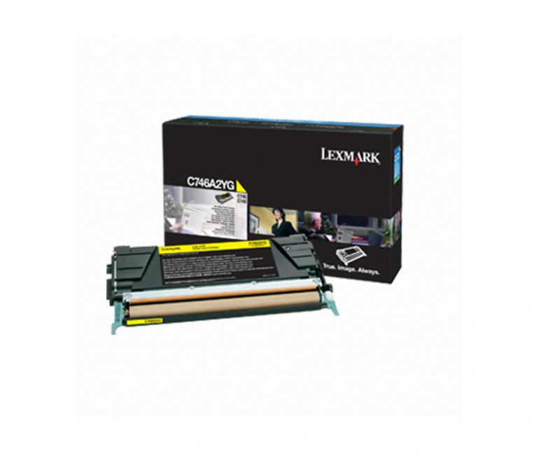 Toner Lexmark C746A2YG, yellow, 7 k, C746dn , C746dtn , C746n ,C748de , C748dte , C748e