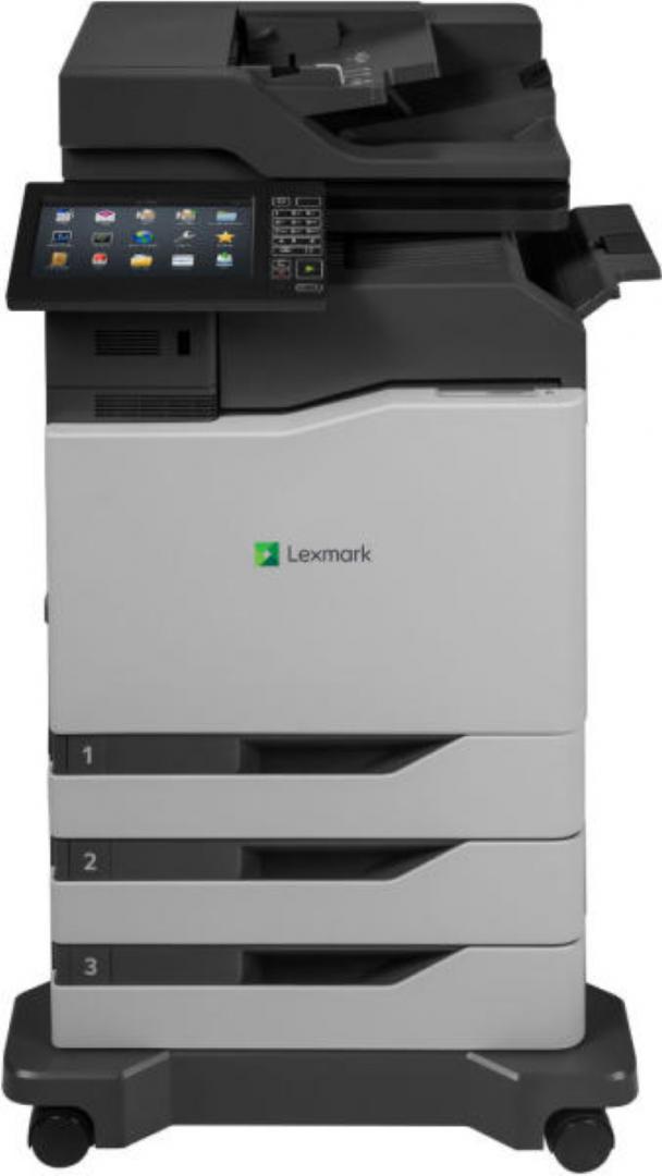 Multifunctional laser color Lexmark CX825dtfe, Dimensiune: A4, Imprimare color/ Copiere color/ Fax color/ Scanare color/ Scanare retea color, Viteza mono/color:55 ppm/ 55 ppm , Rezolutie:1200x1200 dpiProcesor:1.6 GHz , Memorie standard/maxim: 2048 MB/ 4096 MB , Limbaje de printare: Emulare PCL5c