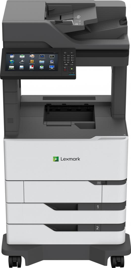 Multifunctional laser mono Lexmark MX822ade, Dimensiune: A4, Imprimare/ Copiere/ Scanare color / Scanare in retea/ Fax, Viteza:52 ppm , Rezolutie:1200x1200 dpiProcesor:1.2 GHz , Memorie standard/maxim: 2000 MB/ 6000 MB , Limbaje de printare: PCL 5e Emulation, PCL 6 Emulation, Microsoft XPS (XML