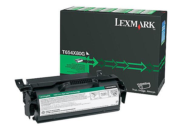 Toner Lexmark T654X80G, black, 36 k, T654dn , T654dtn , T654n , T656dne.