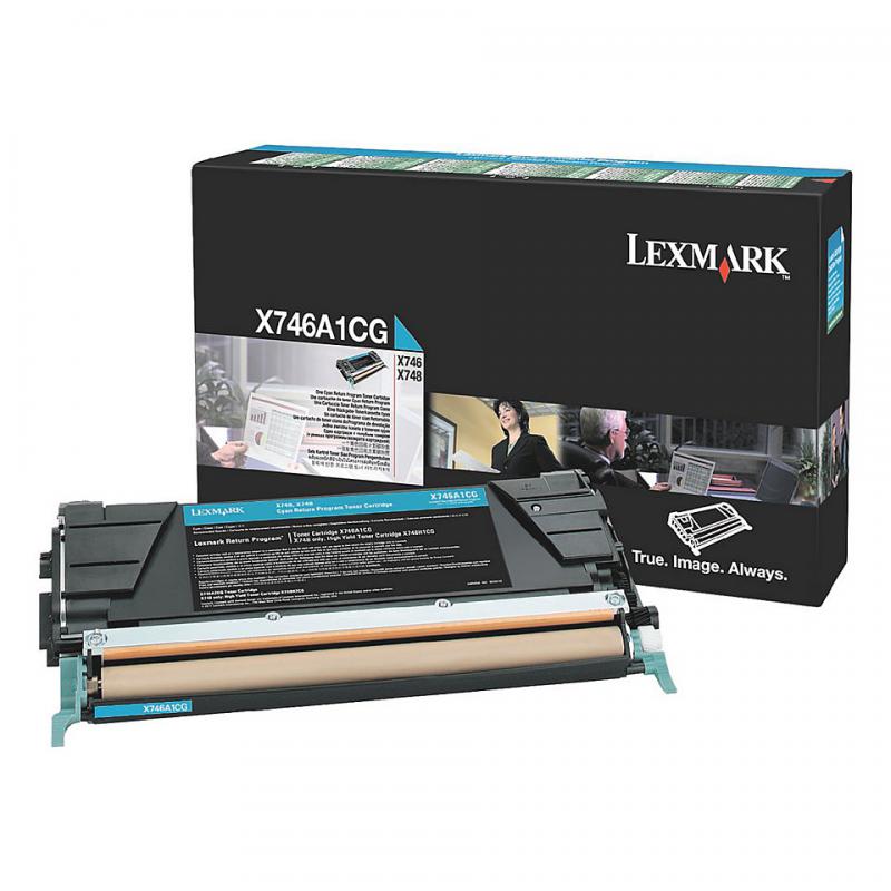 Toner Lexmark X746A1CG, cyan, 7 k, X746de , X748de , X748deStatoil , X748de with total 5 years warranty , X748dte