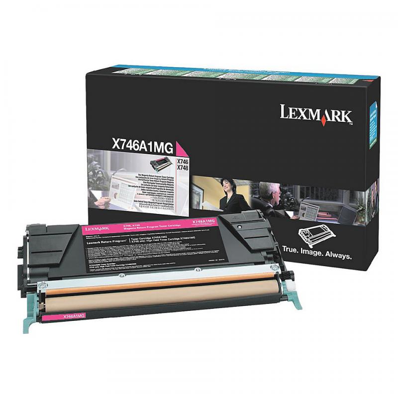 Toner Lexmark X746A1MG, magenta, 7 k, X746de , X748de , X748deStatoil , X748de with total 5 years warranty , X748dte