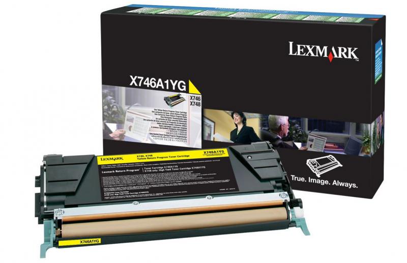 Toner Lexmark X746A1YG, yellow, 7 k, X746de , X748de , X748deStatoil , X748de with total 5 years warranty , X748dte