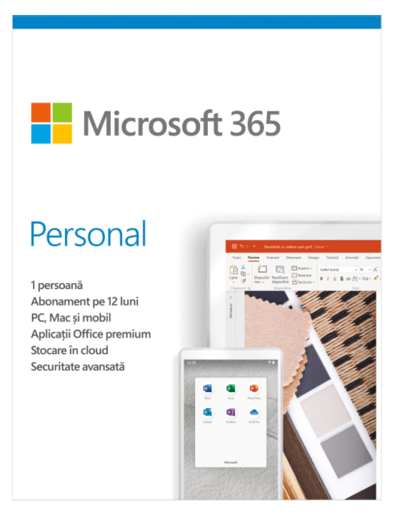 Licenta Cloud Retail Microsoft 365 Personal Subscriptie 1 an ESD All Lng