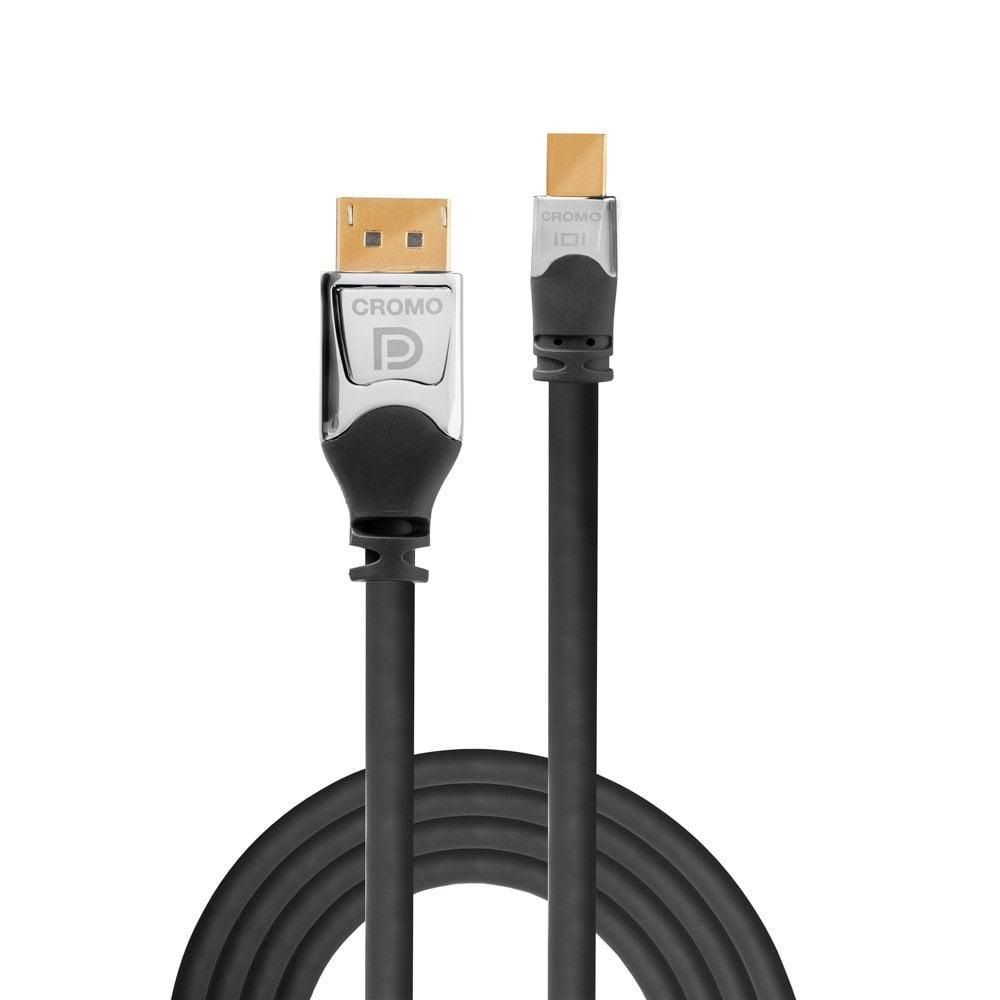 Cablu Lindy LY-36312, Mini DisplayPort to DisplayPort, 2m, Cromo