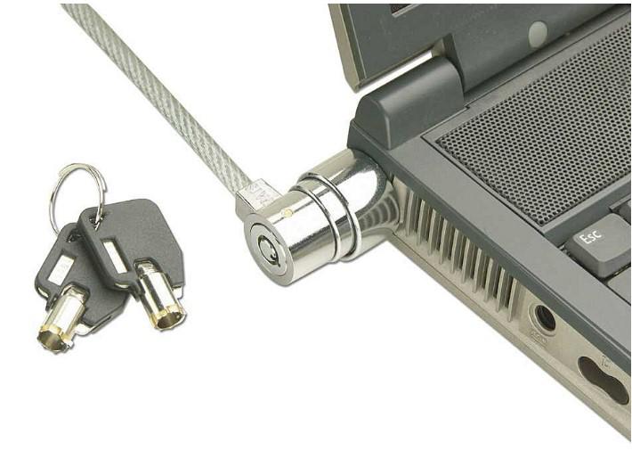 Cablu de securitate Lindy pentru laptop, din oțel rezistent acoperit cu plastic, lungime 1.6m