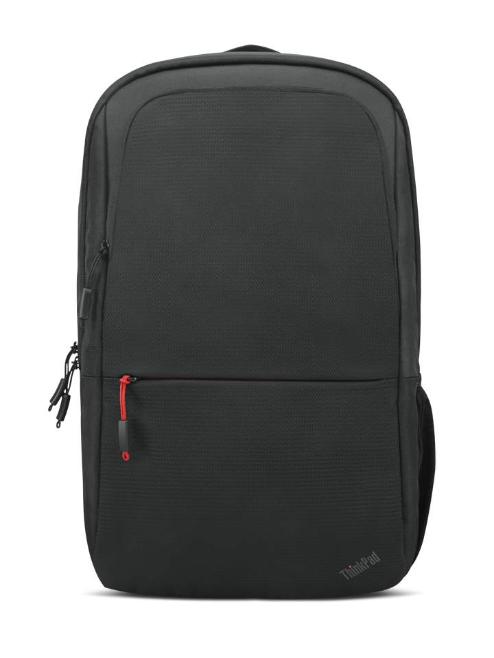 Lenovo ThinkPad Essential 16-inch Backpack (Eco), Two main compartments, including a dedicated padded PC pocket, designed to fit Lenovo ThinkPad laptops up to 16 inches, Two additional front zip pockets for quick accessory access, One mesh side water bottle holder to keep you hydrated, Convenient