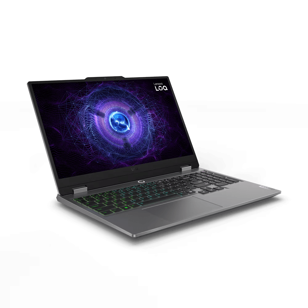 Laptop Lenovo Gaming LOQ 15IAX9, 15.6" FHD (1920x1080) IPS 300nits Anti-glare, 100% sRGB, 144Hz, G-SYNC®, Intel® Core™ i5-12450HX, 8C (4P + 4E) / 12T, P-core up to 4.4GHz, E-core up to 3.1GHz, 12MB, video NVIDIA® GeForce RTX™ 2050 4GB GDDR6, Boost Clock 1575MHz, TGP 65W, RAM 1x 12GB SO-DIMM