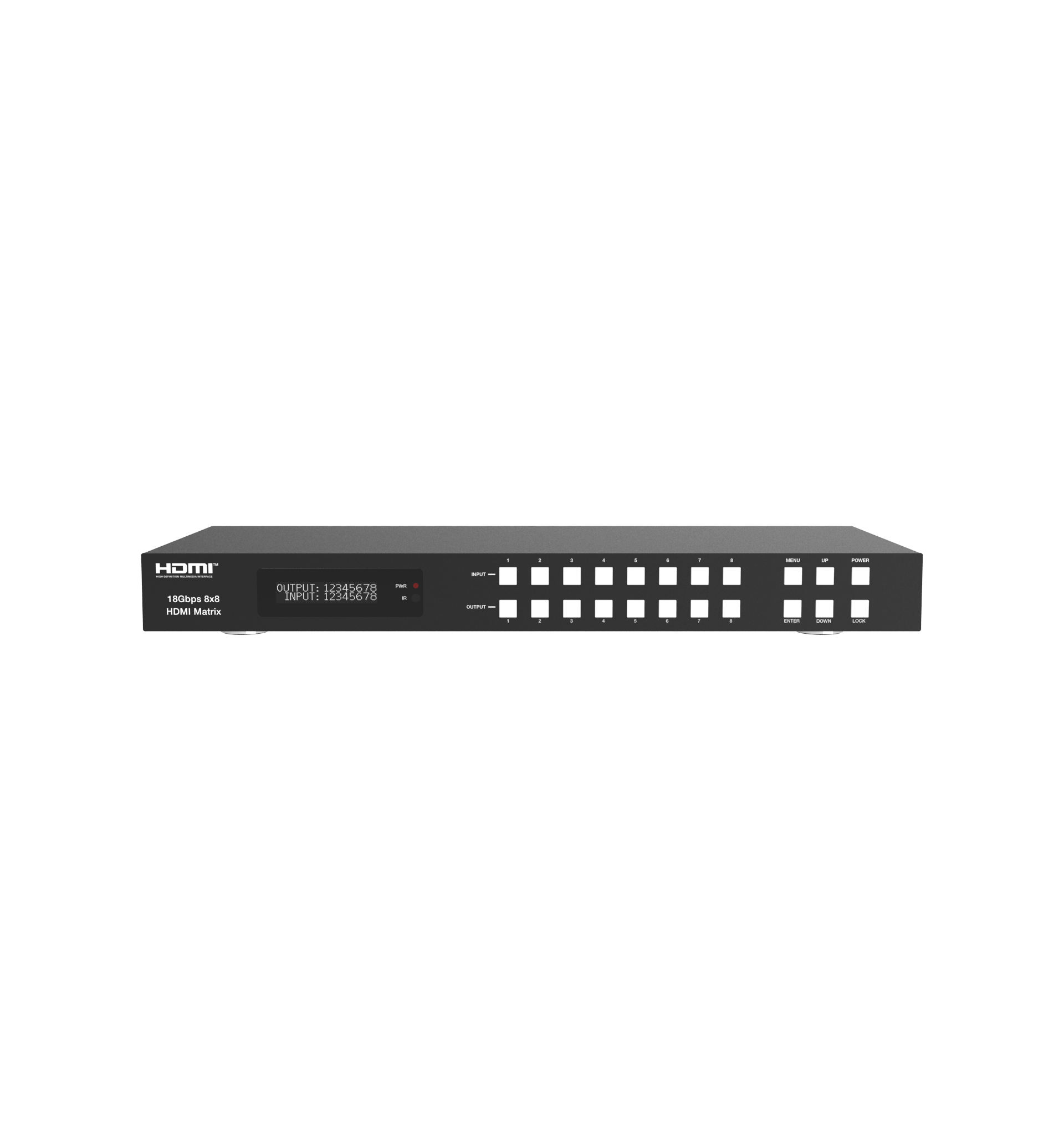 Matrix Switcher HDMI 2.0 8x8 cu Audio Extract, cu telecomanda