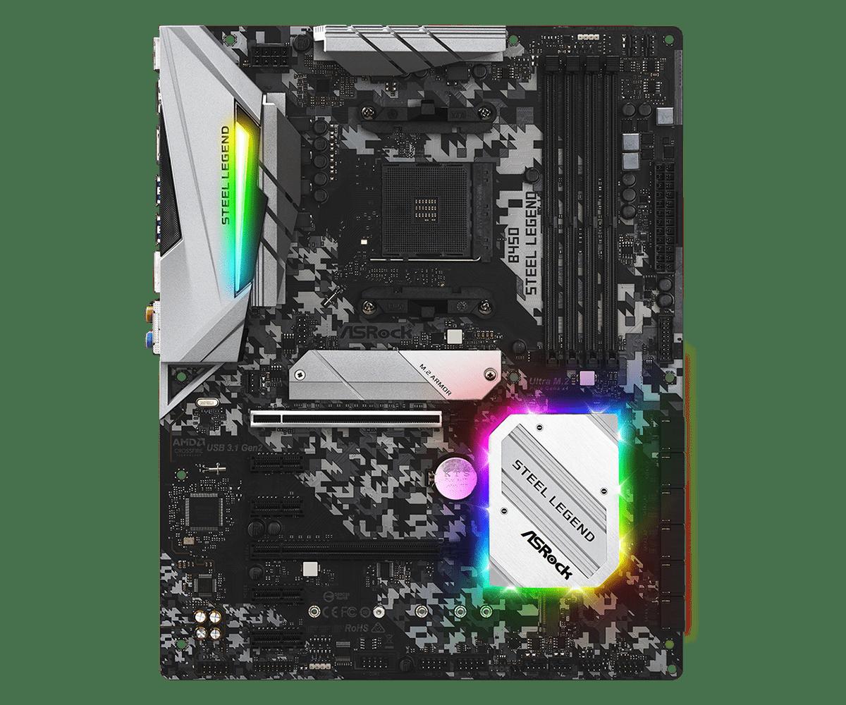 Placa de baza ASRock B450 Steel Legend, Socket AM4