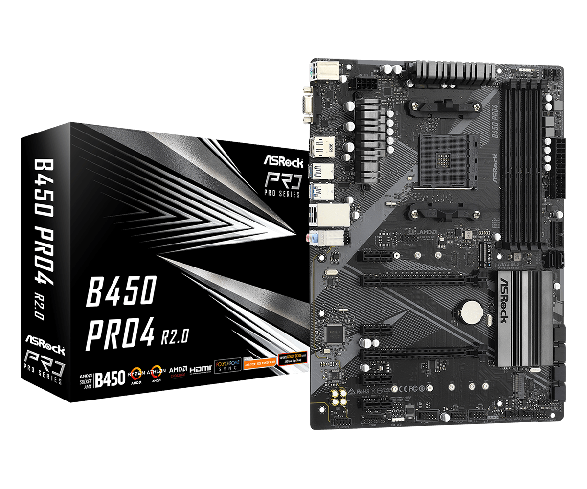 Placa de baza Asrock B450 Pro4 R2.0, AM4