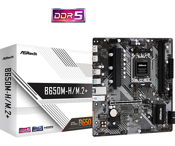 Placa de baza ASROCK B650M-H/M.2+ AM5