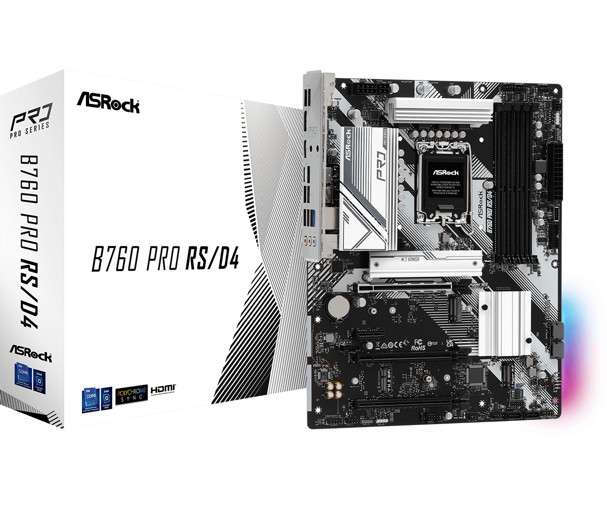 Placa de baza Asrock B760 Pro RS LGA1700, 4x DDR4