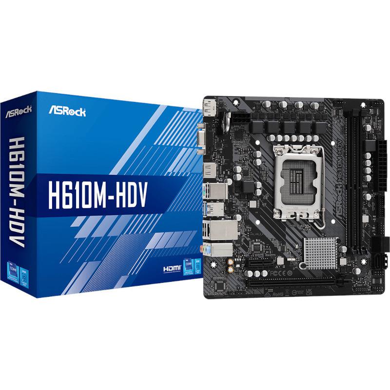 Placa de baza Asrock H610M-HDV D4, LGA 1700