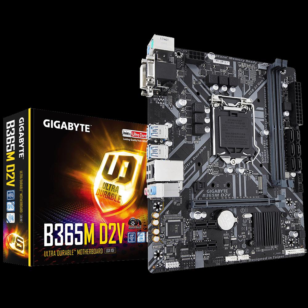 Placa de baza Gigabyte B365M D2V, socket 1151