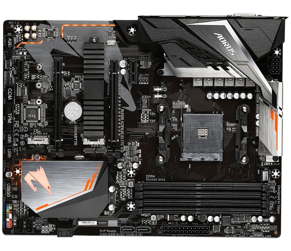 Placa de baza Gigabyte B450 AORUS ELITE V2, Socket AM4