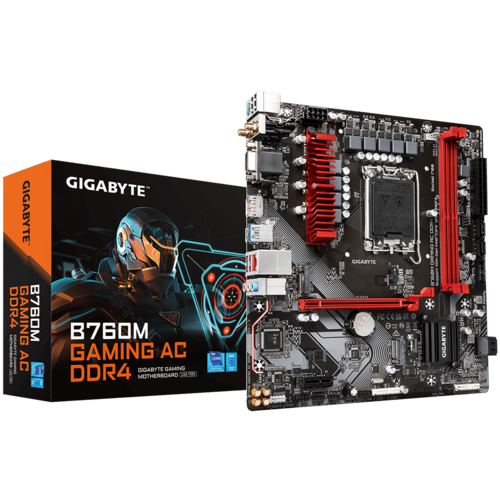 Placa de baza GIGABYTE B760M GAMING AC DDR4, LGA 1700