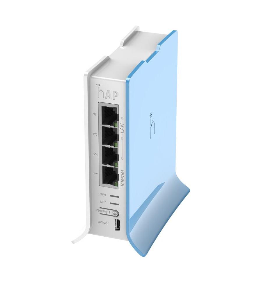 MIKROTIK home Access Point hAP lite, RB941-2ND-TC, 4* 10/100 Ethernetports, 1* CPU core count, CPU nominal frequency: 650 MHz, RAM: 32 MB,Flash Storage: 16 MB, 2* Wireless 2.4 GHz number of chains onboardwireless, 802.11b/g/n, Antenna gain dBi for 2.4 GHz: 1.5, 3.5W