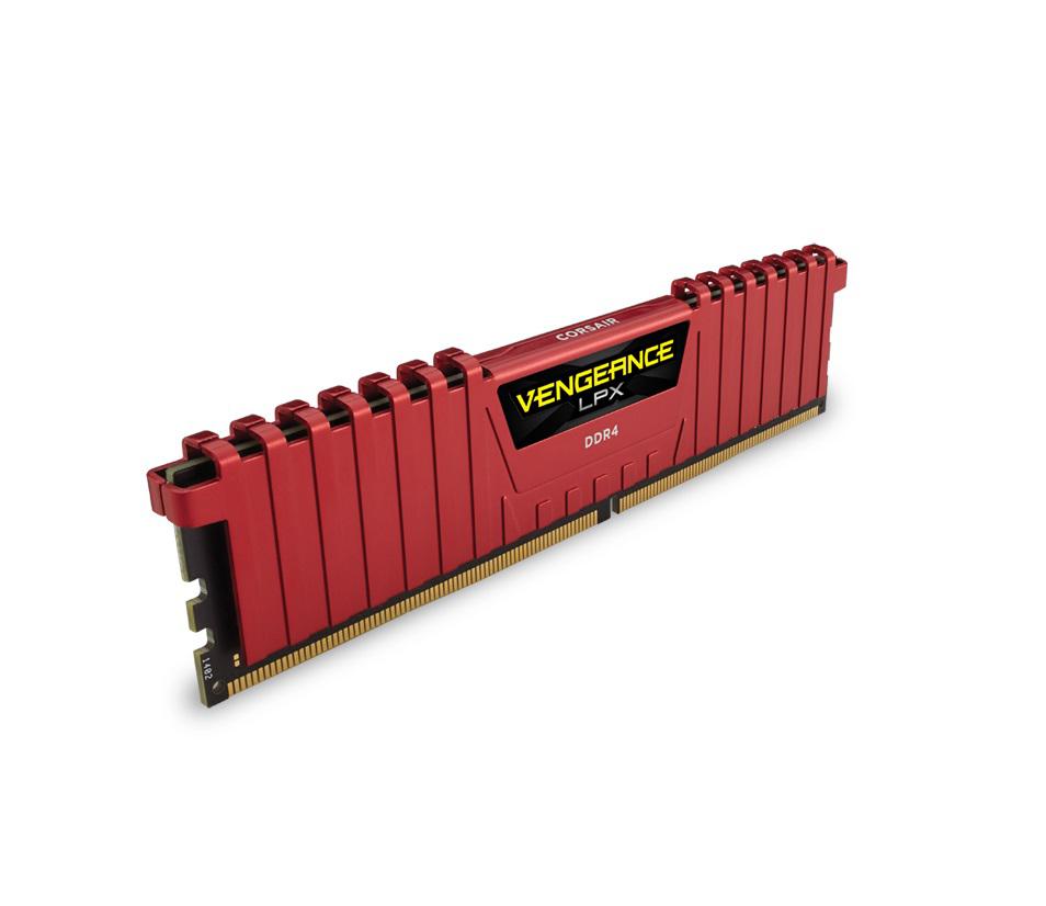 Memorie RAM Corsair Vengeance LPX Red, DIMM, DDR4, 16GB (2x8GB), CL16, 3200MHz