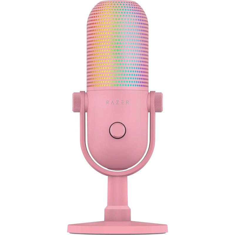 Microfon Razer Seiren V3 Mini Chroma RGB USB, frecventa raspuns 20 Hz - 20000 Hz, sensibilitate 110 dB (THD > 1% at 1 kHz), negru