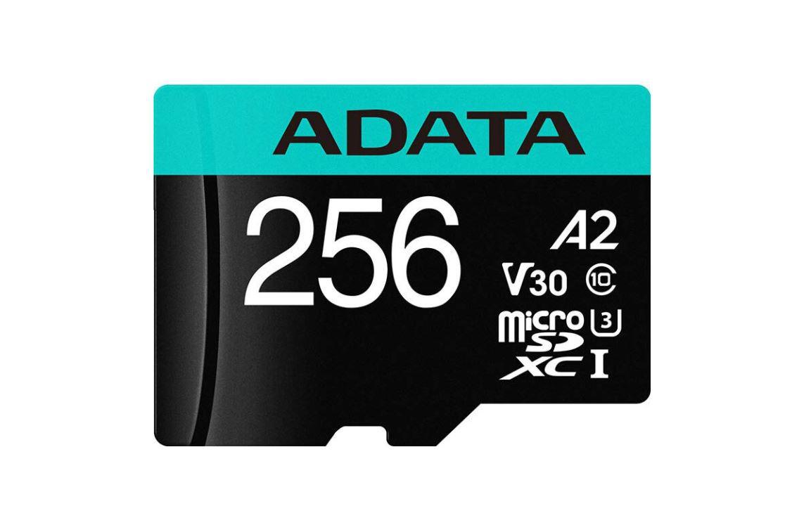 Card de Memorie MicroSD ADATA 256GB, Adaptor SD, Class 10